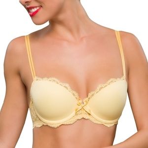 NWT Chantelle Rive Gauche T-Shirt Bra 3086 Yellow